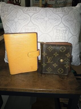 Louis Vuitton Monogram Zip Wallet & Yellow Epi Leather Agenda Cover